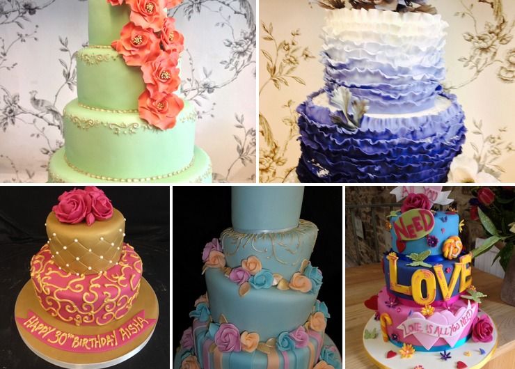 Coloured cakes