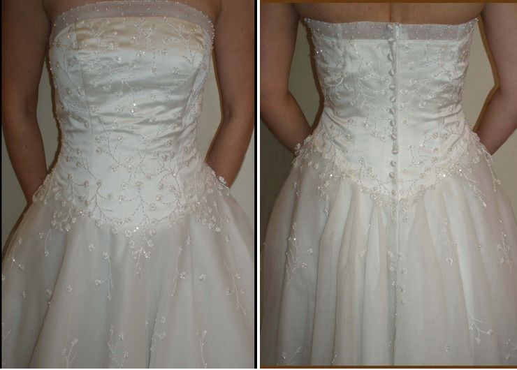 Beaded Wedding Dress (front and back)