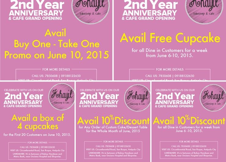 2nd Year Anniversary & Cafe Grand Opening by Khayil Bakeshop