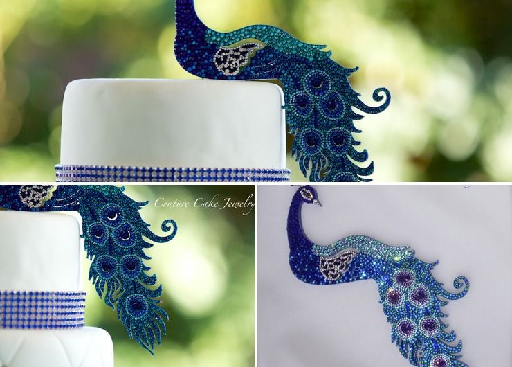 Custom Peacock Cake Topper