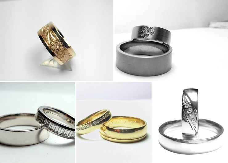 Custom-made wedding rings