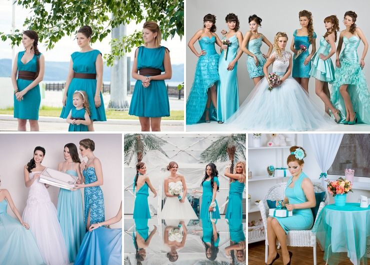 Wedding dresses Blue American