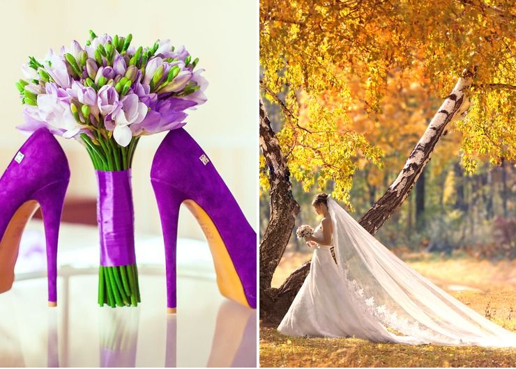 Bridal bouquet Purple in Autumn