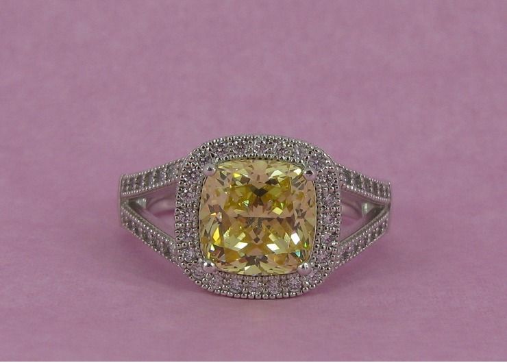 Bespoke Canary Yellow Diamond Ring