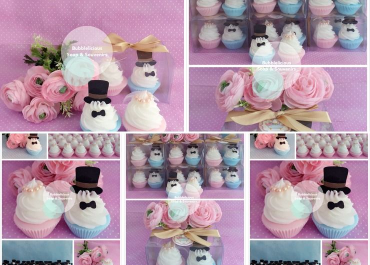 Bride & Groom Cupcake Soap