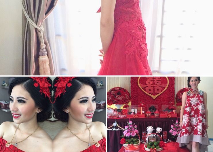 Rini's engagement with gown from @agvstabybethania and dress from @ubiebiet