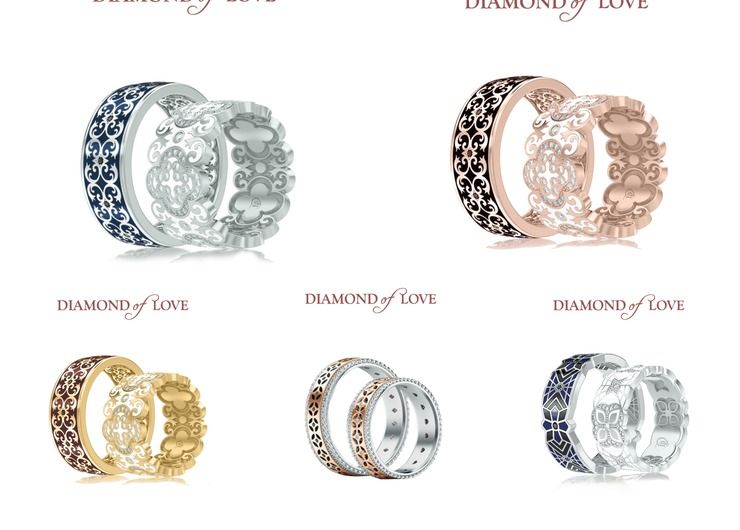 Collection of wedding rings "Kaleidoscope of love " from the company DIAMOND of LOVE