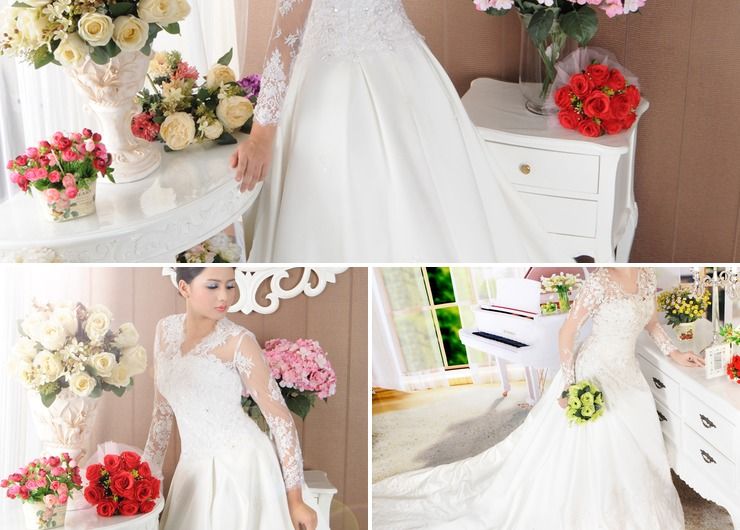 model by Cyntia, new design wedding gown