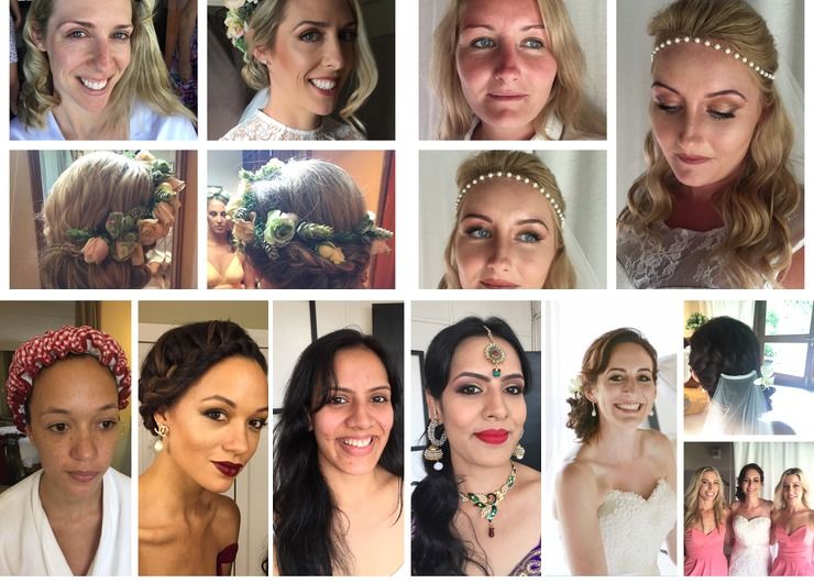 Destination Wedding in Mauritius: Bridal Makeup & Hairstyle done with brides from Australia, Uk, Sou