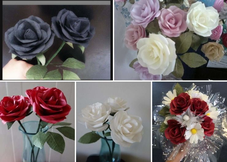 Handmade paper roses