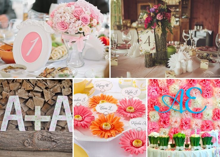 Décor and flowers Pink in Summer Rustic