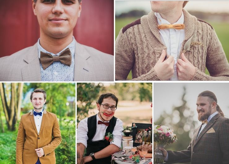 Stylish Grooms in Bow-ties
