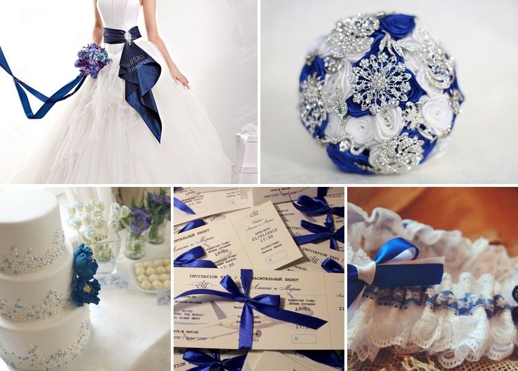 White and Blue Wedding