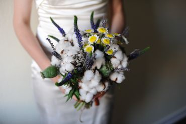 Rustic blue alternative wedding bouquet