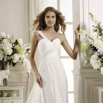Mediterranean short sleeve wedding dresses