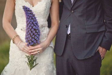 Summer purple alternative wedding bouquet