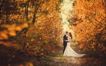 Autumn orange real weddings