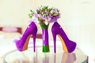 Purple wedding shoes