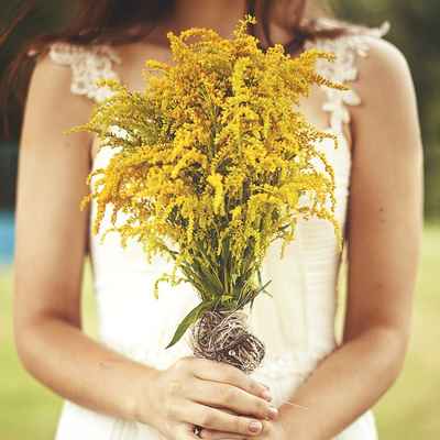 Rustic yellow alternative wedding bouquet