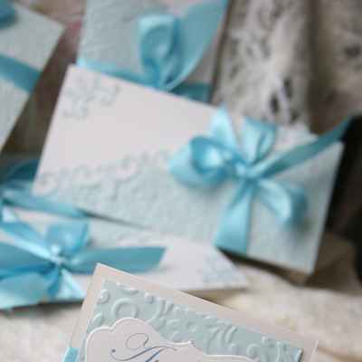 Breakfast at tiffany's blue wedding invitations