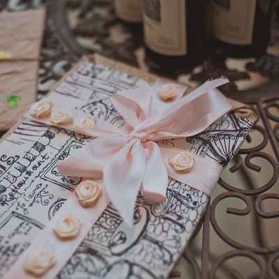 French pink wedding invitations