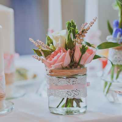 French pink wedding floral decor