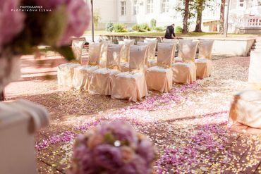 Ivory wedding ceremony decor Ivory wedding ceremony decor