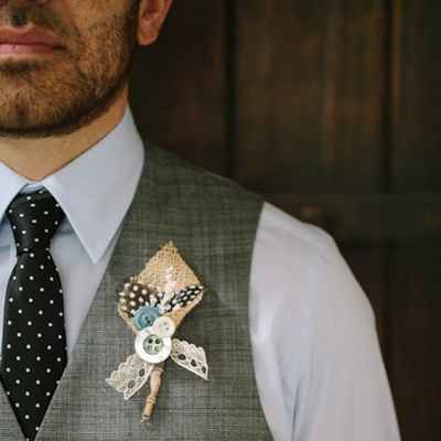 Rustic grey groom style