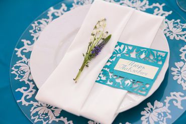 Blue wedding invitations
