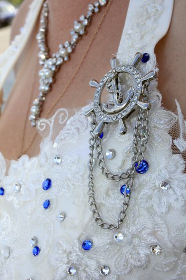 Marine blue bridal style