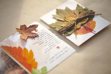 Autumn orange wedding invitations