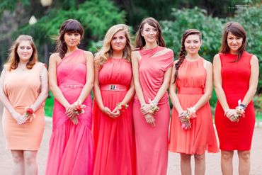 Red bridesmaids