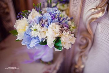 Blue peony wedding bouquet Blue peony wedding bouquet