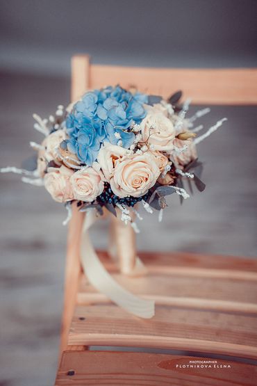 Blue hydrangea wedding bouquet Blue hydrangea wedding bouquet