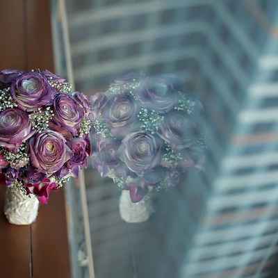 Purple alternative wedding bouquet