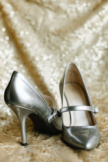 Grey wedding shoes