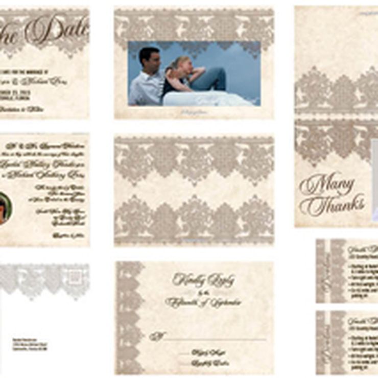 The Day in Print wedding stationary