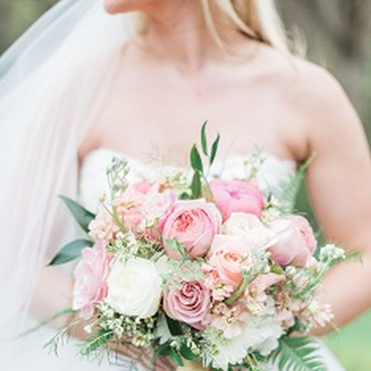 Kurt & Kristina's Wedding - coral/pink bouquets