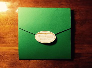 Green wedding invitations