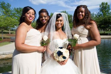 White bridesmaids