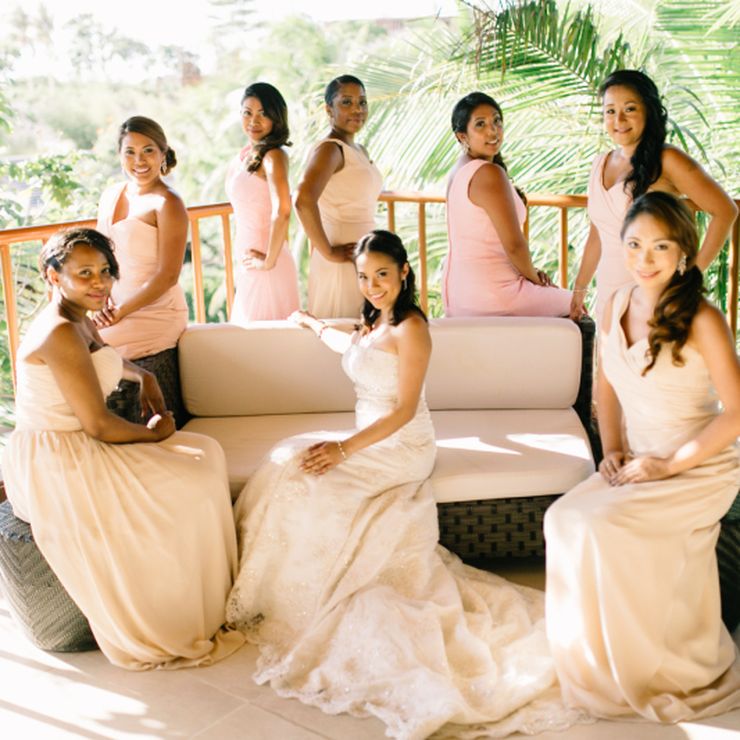 Bridal and entourage gowns