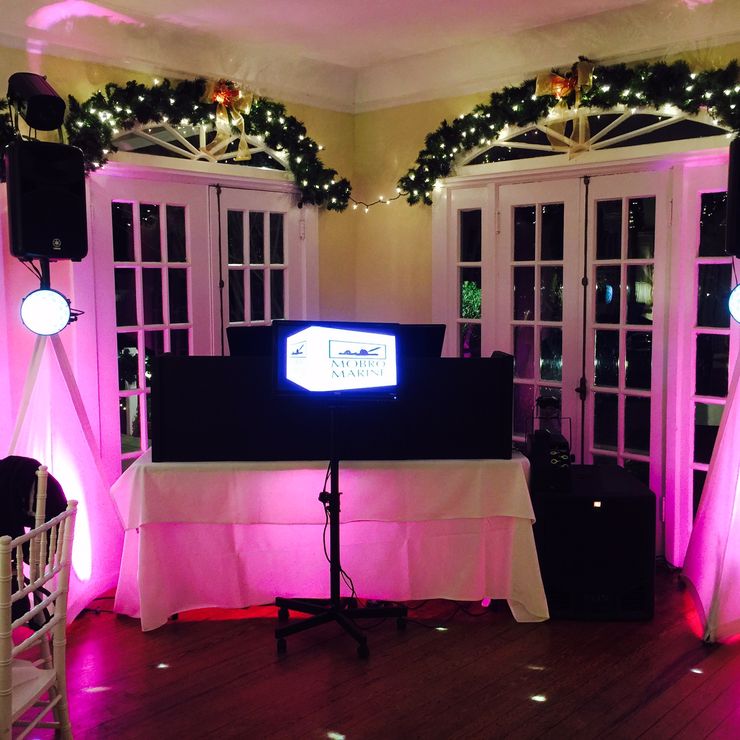 Winterbourne karaoke setup for holiday party