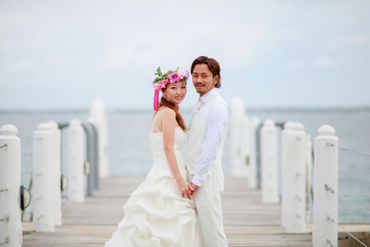 Beach white open wedding dresses