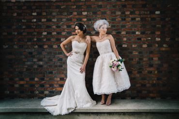 Vintage white short wedding dresses