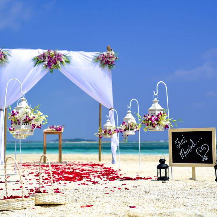 Ayu + Dima Destination Wedding Maldives beach