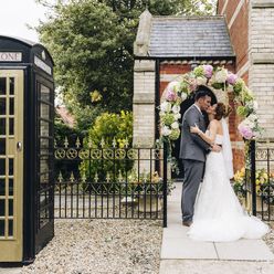 Outdoor white long wedding dresses