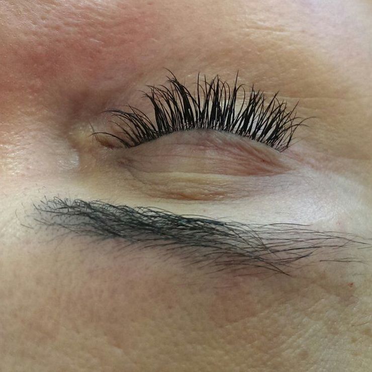 before and after eye lash extensions