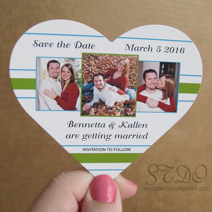 Heart Shaped Save the Dates