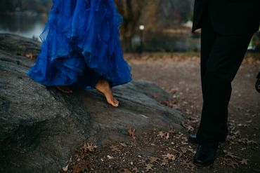 Outdoor blue engagement
