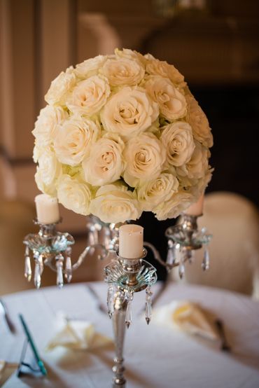 Overseas ivory wedding floral decor